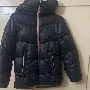 Michael Kors Black and Pink Kids Puffer Jacket